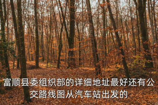 富順縣委組織部的詳細(xì)地址最好還有公交路線圖從汽車站出發(fā)的