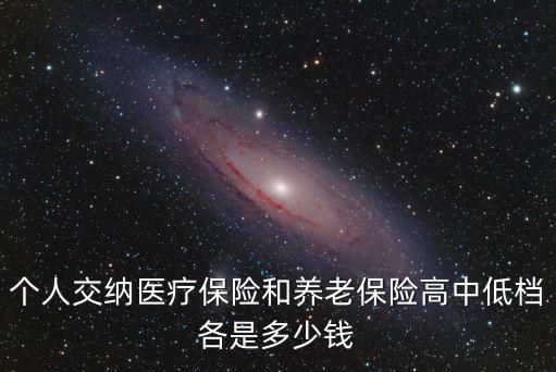 個人交納醫(yī)療保險和養(yǎng)老保險高中低檔各是多少錢