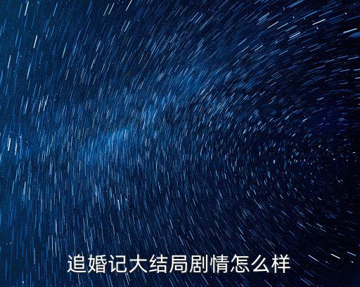 追婚記大結局劇情怎么樣