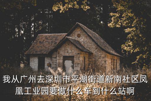 我從廣州去深圳市平湖街道新南社區鳳凰工業園要做什么車到什么站啊