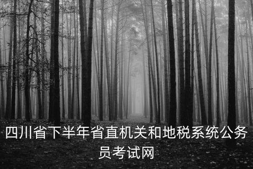 四川省下半年省直機關和地稅系統公務員考試網