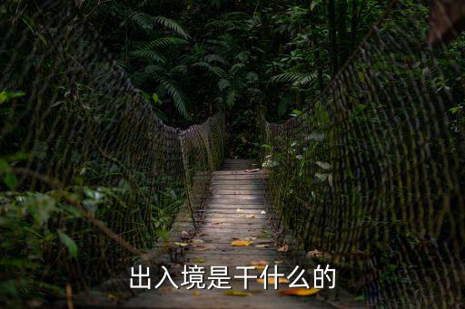 出入境是干什么的