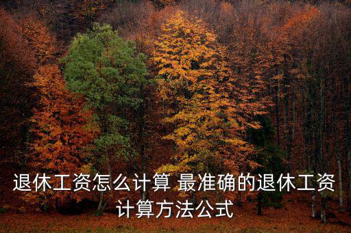 退休工資怎么計算 最準確的退休工資計算方法公式