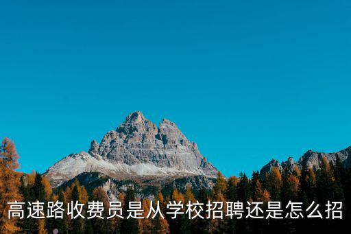 高速路收費員是從學校招聘還是怎么招