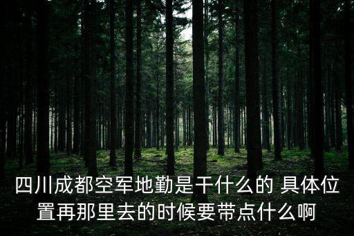 四川成都空軍地勤是干什么的 具體位置再那里去的時候要帶點什么啊