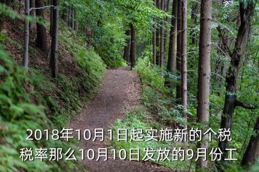 2018年10月1日起實施新的個稅稅率那么10月10日發放的9月份工