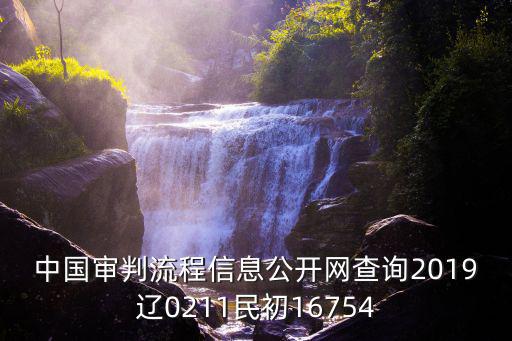中國審判流程信息公開網(wǎng)查詢2019遼0211民初16754