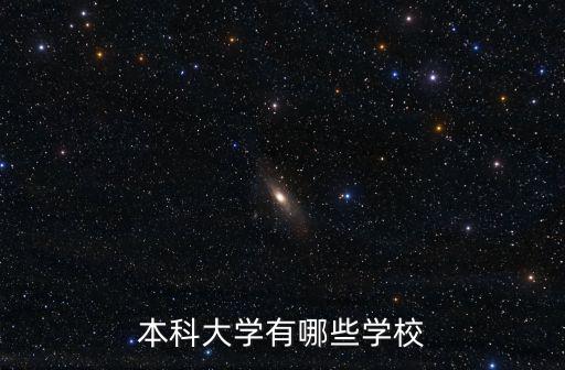 本科大學有哪些學校