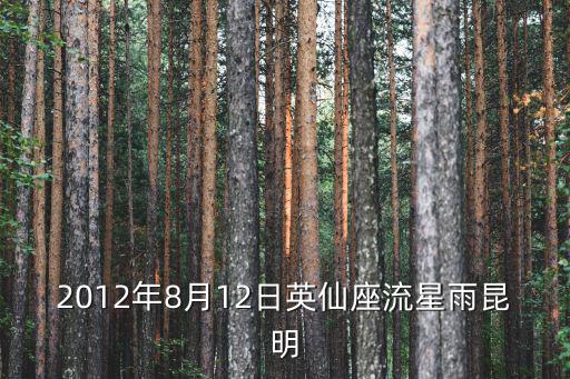 2012年8月12日英仙座流星雨昆明