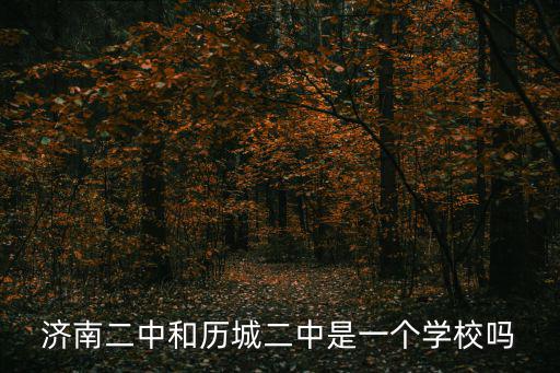 濟南二中和歷城二中是一個學校嗎
