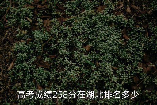高考成績258分在湖北排名多少