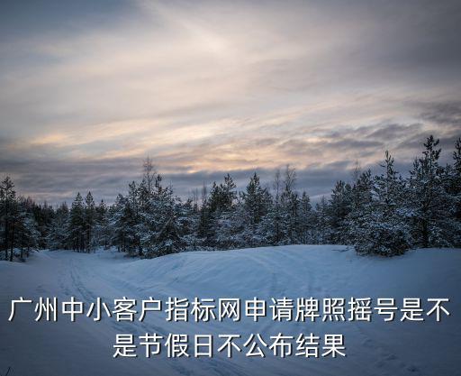 廣州中小客戶指標(biāo)網(wǎng)申請(qǐng)牌照搖號(hào)是不是節(jié)假日不公布結(jié)果