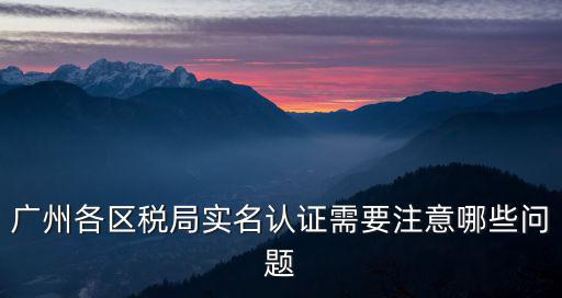 廣州電子稅務(wù)，廣州各區(qū)稅局實(shí)名認(rèn)證需要注意哪些問題