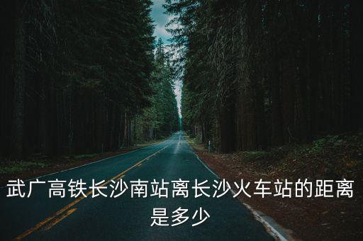 武廣高鐵長沙南站離長沙火車站的距離是多少