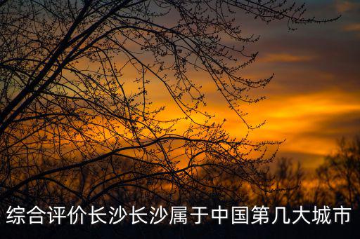 綜合評價長沙長沙屬于中國第幾大城市