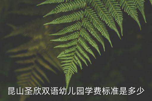 昆山圣欣雙語幼兒園學費標準是多少