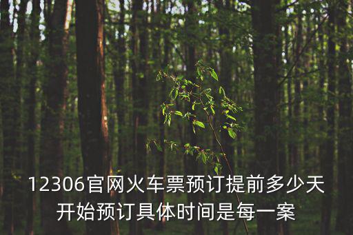 12306官網(wǎng)火車票預訂提前多少天開始預訂具體時間是每一案