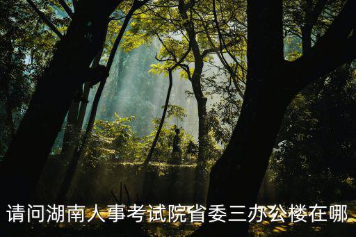 請問湖南人事考試院省委三辦公樓在哪