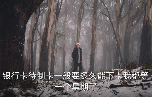 銀行卡待制卡一般要多久能下卡我都等一個星期了