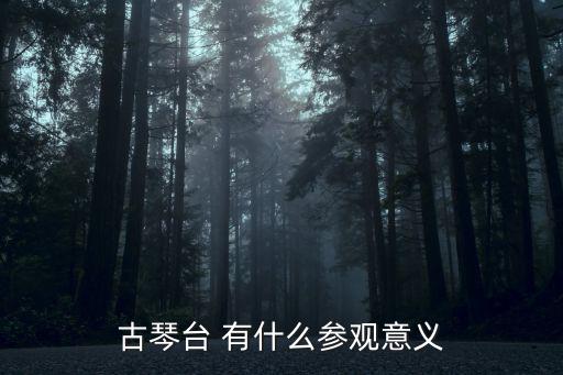 古琴臺 有什么參觀意義