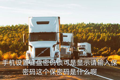 手機設置鍵盤密碼鎖可是顯示請輸入保密碼這個保密碼是什么啊