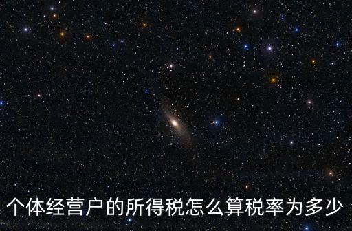 個體經營戶的所得稅怎么算稅率為多少