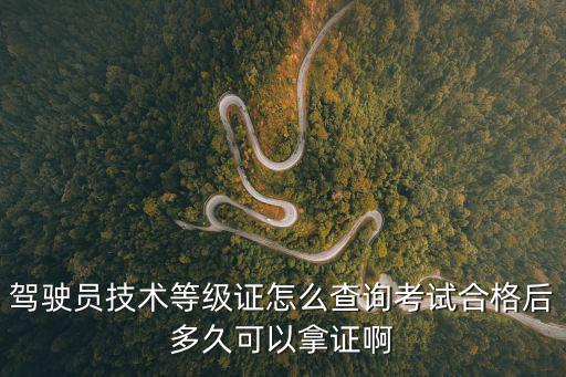 駕駛員技術等級證怎么查詢考試合格后多久可以拿證啊