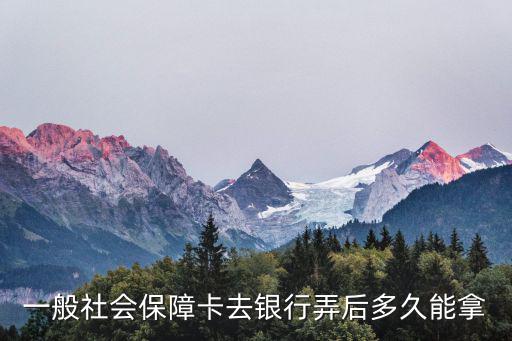 一般社會保障卡去銀行弄后多久能拿