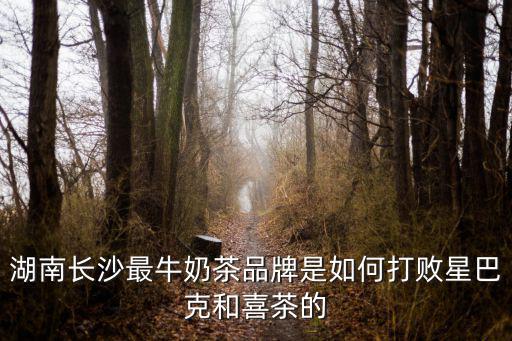 湖南長(zhǎng)沙最牛奶茶品牌是如何打敗星巴克和喜茶的
