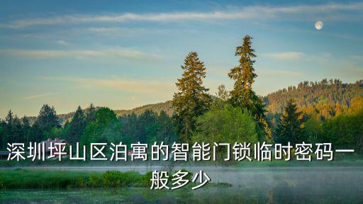 深圳坪山區泊寓的智能門鎖臨時密碼一般多少