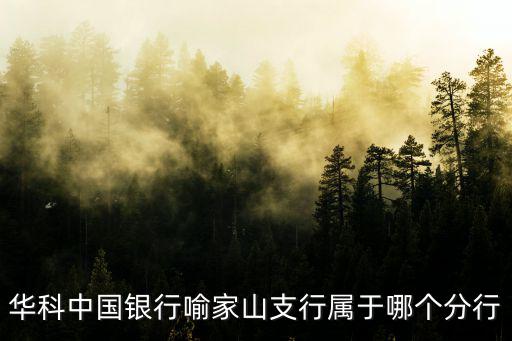 華科中國銀行喻家山支行屬于哪個分行