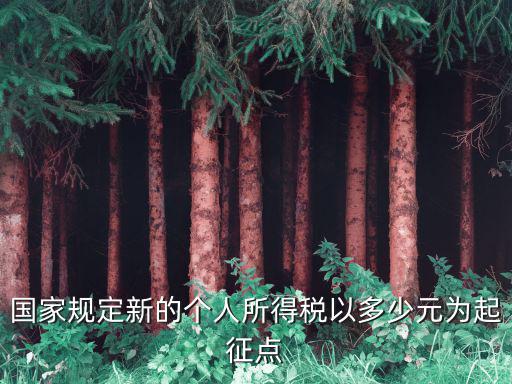 新個稅起征點，國家規(guī)定新的個人所得稅以多少元為起征點