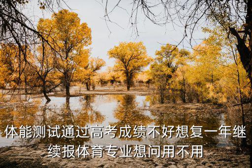 體能測試通過高考成績不好想復一年繼續報體育專業想問用不用