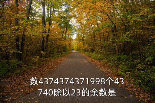 數(shù)4374374371998個(gè)43740除以23的余數(shù)是