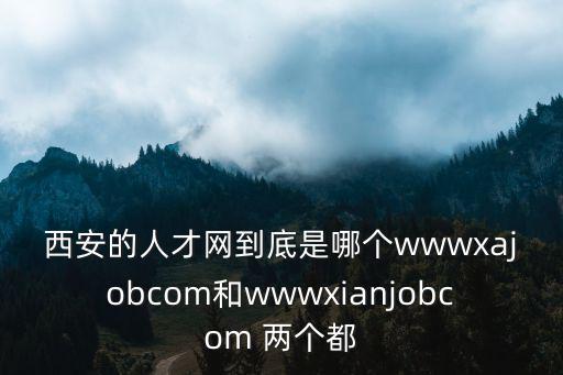 西安經(jīng)開人才網(wǎng)，西安的人才網(wǎng)到底是哪個(gè)wwwxajobcom和wwwxianjobcom 兩個(gè)都