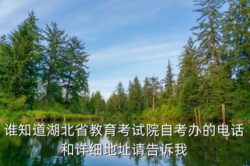 誰(shuí)知道湖北省教育考試院自考辦的電話和詳細(xì)地址請(qǐng)告訴我