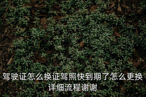 駕駛證怎么換證駕照快到期了怎么更換詳細(xì)流程謝謝