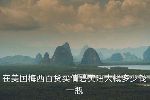 在美國梅西百貨買倩碧黃油大概多少錢一瓶