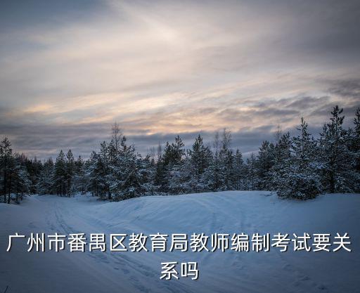 廣州市番禺區(qū)教育局教師編制考試要關(guān)系嗎