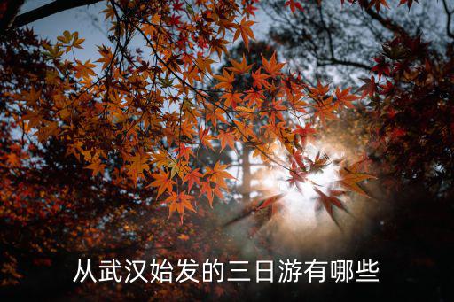 從武漢始發的三日游有哪些