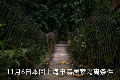 11月6日本回上海申請居家隔離條件