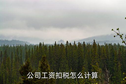 公司工資扣稅怎么計算