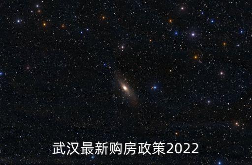 武漢最新購房政策2022