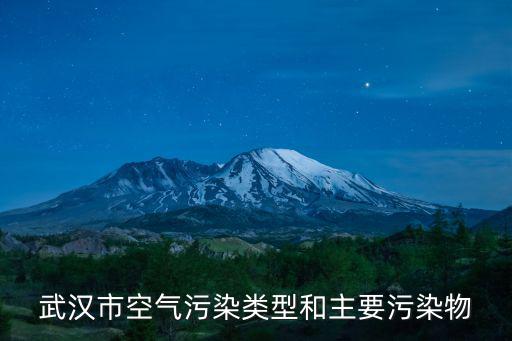 武漢市空氣污染類型和主要污染物