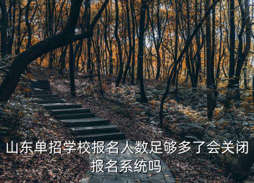 山東單招學校報名人數足夠多了會關閉報名系統嗎