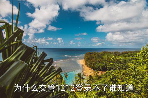 為什么交管1212登錄不了誰(shuí)知道