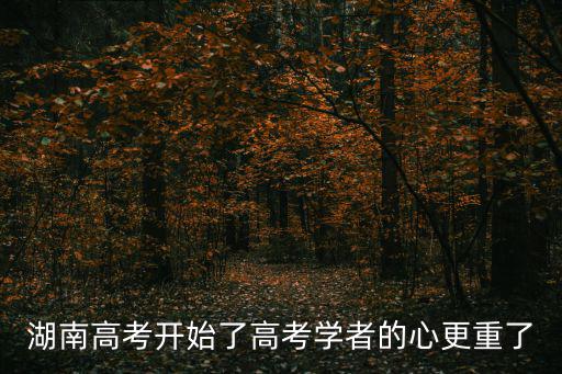 湖南高考開始了高考學(xué)者的心更重了