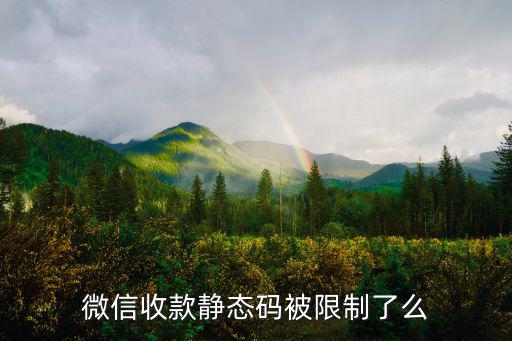 微信收款靜態(tài)碼被限制了么