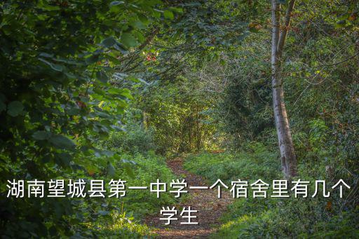 湖南望城縣第一中學一個宿舍里有幾個學生