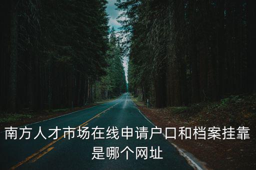 南方人才市場(chǎng)在線申請(qǐng)戶口和檔案掛靠是哪個(gè)網(wǎng)址